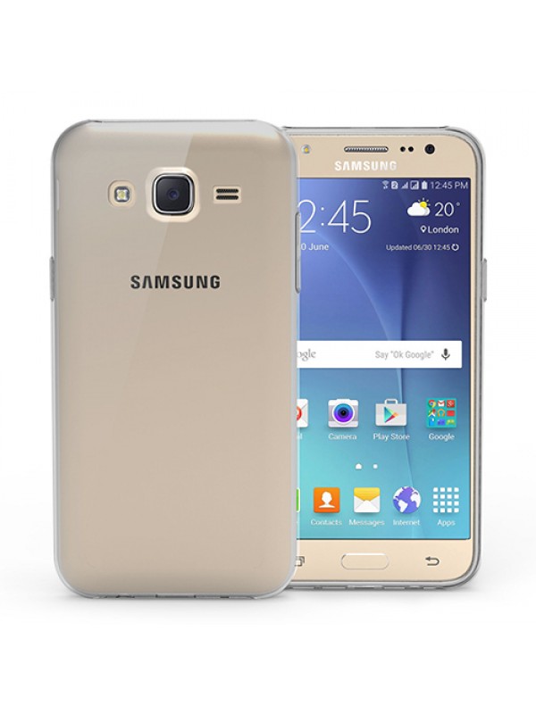 Samsung Galaxy J2 2016 (J210) Kılıf Soft Silikon Şeffaf-Siyah Arka Kapa…