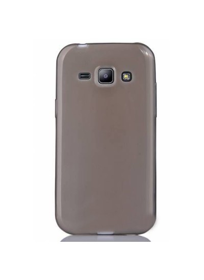 Samsung Galaxy J2 (J200) Kılıf Soft Silikon Şeffaf-Siyah Arka Kapak