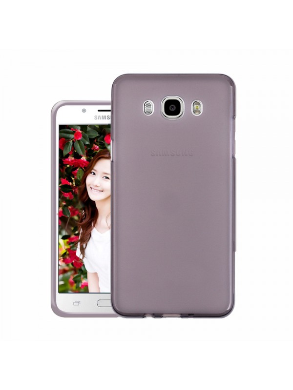 Samsung Galaxy J5 2016 (J510) Kılıf Soft Silikon Şeffaf-Siyah Arka Kapa…