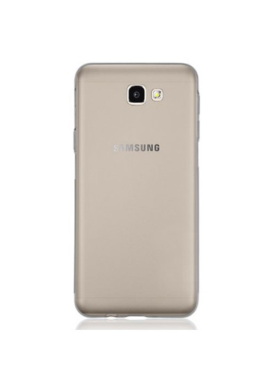 Samsung Galaxy J5 Prime (G570) Kılıf Soft Silikon Şeffaf-Siyah Arka Kapak