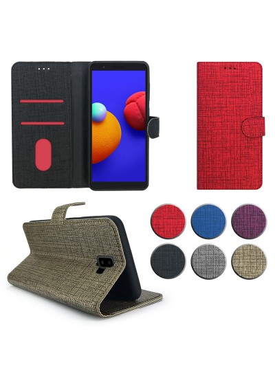 Samsung Galaxy J6 Plus (J610) Kılıf FitCase Fabric Kapaklı Cüzdanlı
