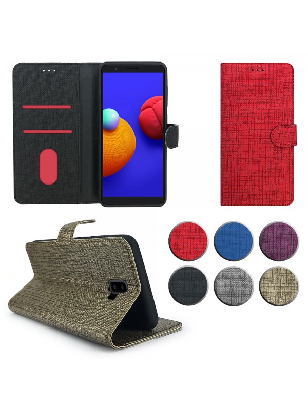 Samsung Galaxy J6 Plus (J610) Kılıf FitCase Fabric Kapaklı Cüzdanlı…