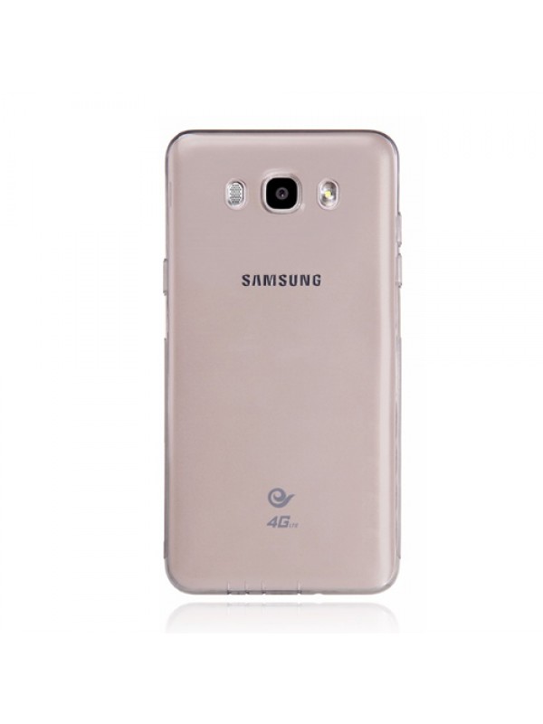 Samsung Galaxy J7 2016 (J710) Kılıf Soft Silikon Şeffaf-Siyah Arka Kapa…