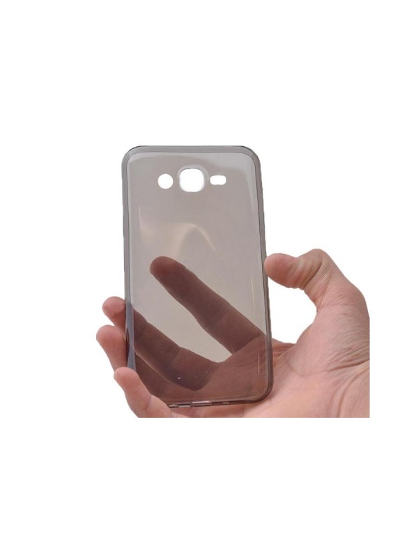 Samsung Galaxy J7 Core (J701) Kılıf Soft Silikon Şeffaf-Siyah Arka Kapa…