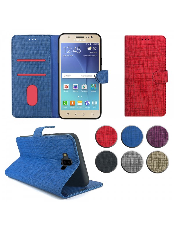 Samsung Galaxy J7 Duo (J720) Kılıf FitCase Fabric Kapaklı Cüzdanlı…