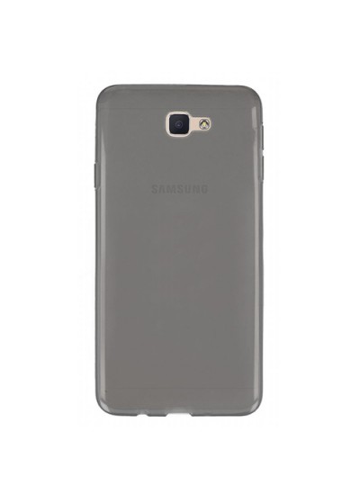 Samsung Galaxy J7 Prime / 2 (G610-G611) Kılıf Soft Silikon Şeffaf-Siyah Arka Kapak