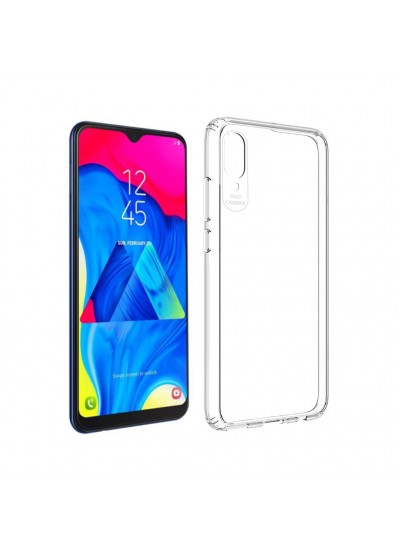 Samsung Galaxy M10 (M105) Kılıf Köşe Korumalı Şeffaf Silikon Kapak