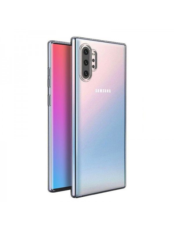 Samsung Galaxy Note 10 Plus (N975) Kılıf FitCase Toz Koruma Tıpalı Şeffaf Arka Kapak