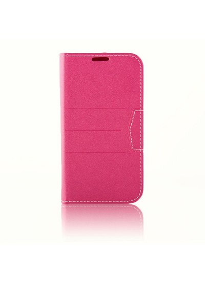 Samsung Galaxy Note 3 Neo (N7500) Dikişli ve Gizli Mıknatıslı Tiger Kılıf Pembe