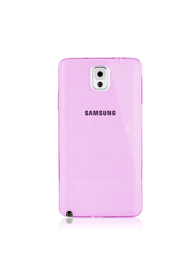 Samsung Galaxy Note 4 (N910) Kılıf Soft Silikon Şeffaf-Pembe Arka Kapak