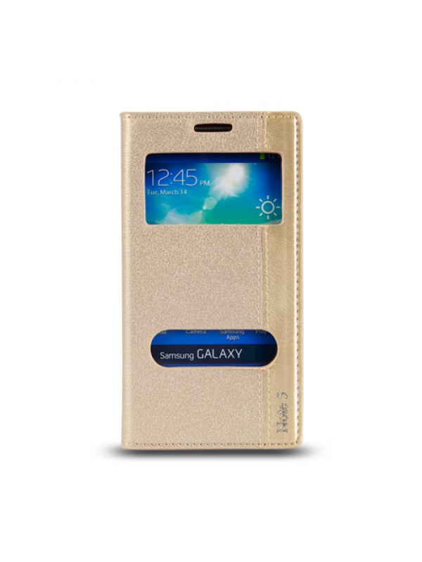 Samsung Galaxy Note 5 EDGE Gizli Mıknatıslı Pencereli Magnum Kılıf Go…
