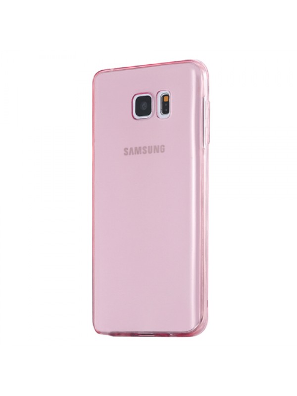 Samsung Galaxy Note 5 (N920) Kılıf Soft Silikon Şeffaf-Pembe Arka Kapak…