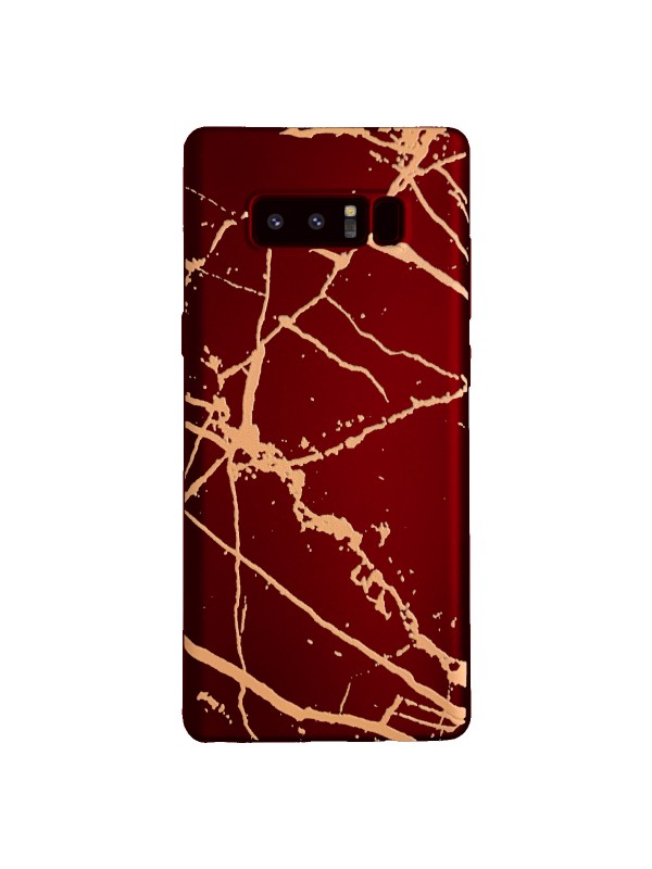 Samsung Galaxy Note 8 (N950) Fırça Desen Silikon Arka Kapak Kırmızı…