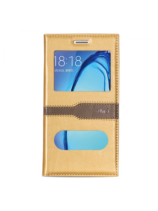 Samsung Galaxy On5 (G5520) Gizli Mıknatıslı Pencereli Magnum Kılıf Go…