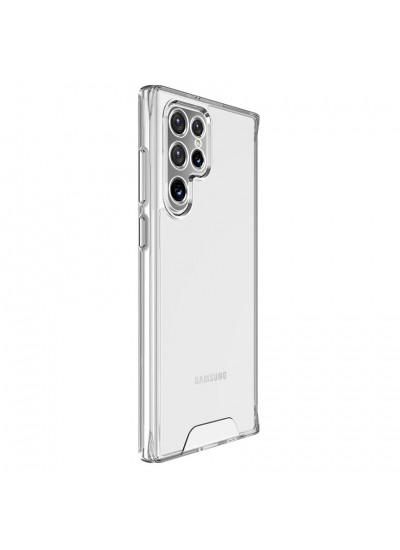 Samsung Galaxy S22 Ultra Kılıf Space Seri Lux Silikon Şeffaf Kapak
