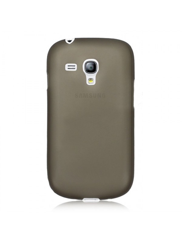 Samsung Galaxy S3 Mini (I8190-I8200) Kılıf Soft Silikon Şeffaf-Siyah Ar…