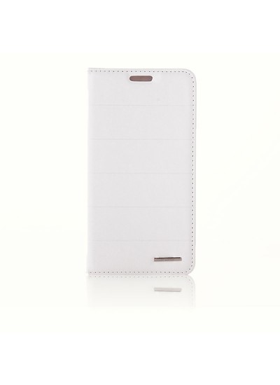 Samsung Galaxy S4 (I9500) Dikişli Ve Gizli Mıknatıslı Mopal Kılıf Beyaz