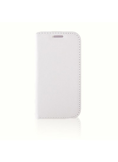 Samsung Galaxy S4 Mini (I9190) Dikişli ve Gizli Mıknatıslı Tiger Kılıf Beyaz