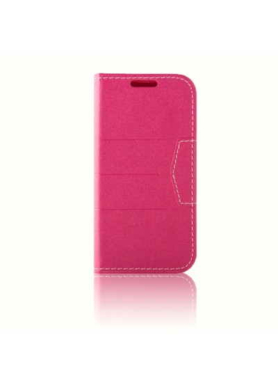 Samsung Galaxy S4 Mini (I9190) Dikişli ve Gizli Mıknatıslı Tiger Kılıf Pembe