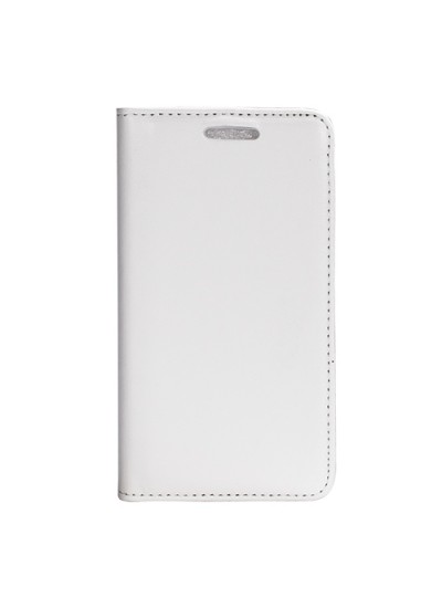 Samsung Galaxy S5 Mini (G800) Dikişli ve Gizli Mıknatıslı Tiger Kılıf Beyaz