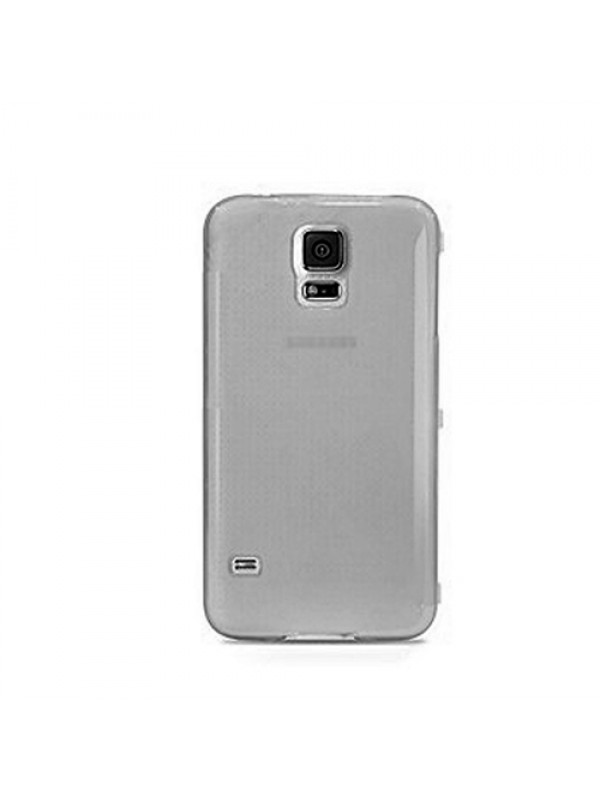 Samsung Galaxy S5 Mini (G800) Kılıf Soft Silikon Şeffaf-Siyah Arka …