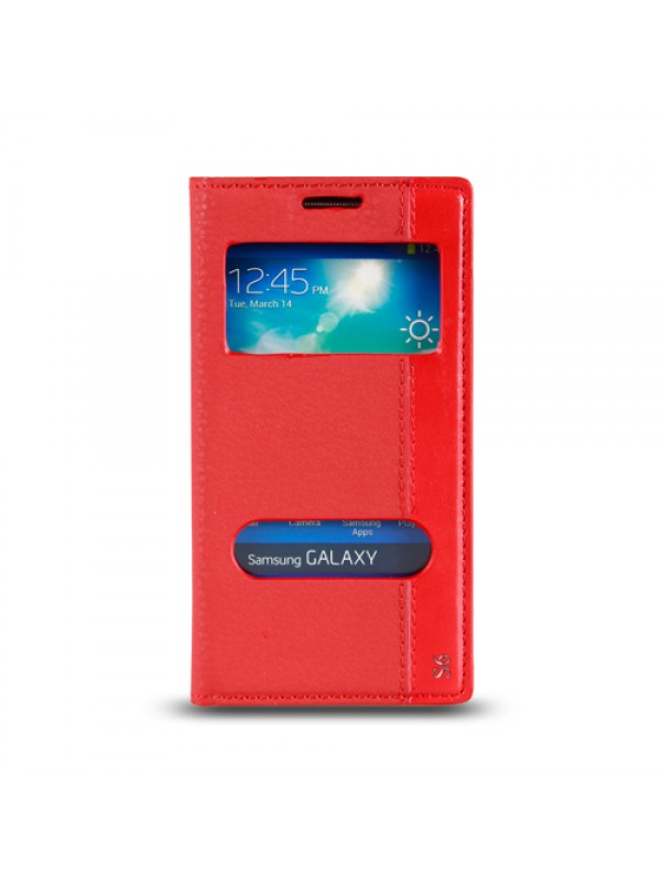 Samsung Galaxy S6 (G920) Gizli Mıknatıslı Pencereli Magnum Kılıf Kır…
