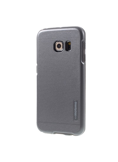 Samsung Galaxy S6 G920 Kılıf Motomo Sert Arka Kapak Gri