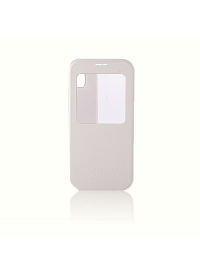 Samsung Galaxy S6 Yan Kapaklı TPU Flip Wallet Kılıf Beyaz
