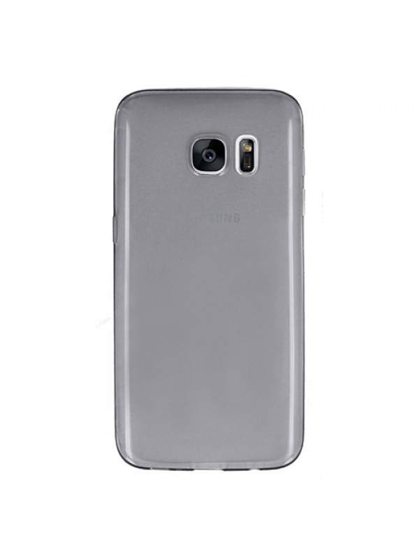 Samsung Galaxy S7 Kılıf Soft Silikon Şeffaf-Siyah Arka Kapak…