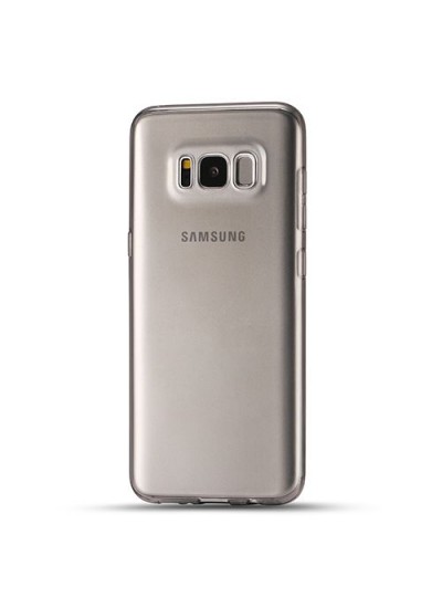 Samsung Galaxy S8 Kılıf Soft Silikon Şeffaf-Siyah Arka Kapak