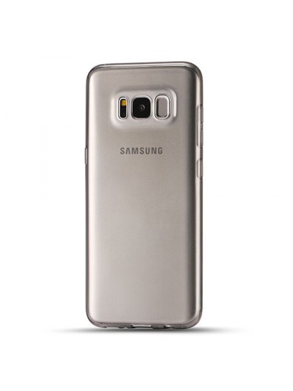 Samsung Galaxy S8 Kılıf Soft Silikon Şeffaf-Siyah Arka Kapak…