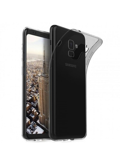 Samsung Galaxy S9 Kılıf Soft Silikon Şeffaf-Siyah Arka Kapak