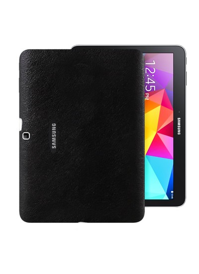 Samsung Galaxy Tab 4 T530 10.1" Kılıf Deri Dokulu Silikon Arka Kapak Siyah