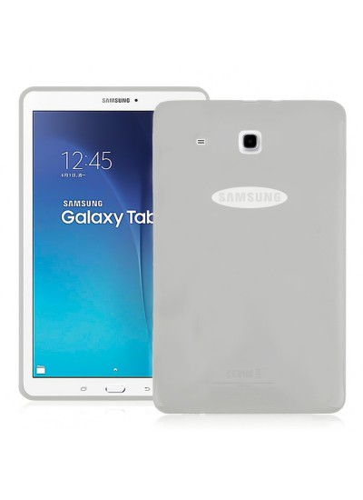 Samsung Galaxy Tab E T560 9.6" Kılıf Şeffaf-Siyah Silikon Arka Kapak
