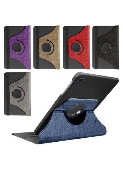 Samsung Galaxy Tab S6 Lite P610/P615/P617 Kılıf Fabric 360 Derece Döner Standlı
