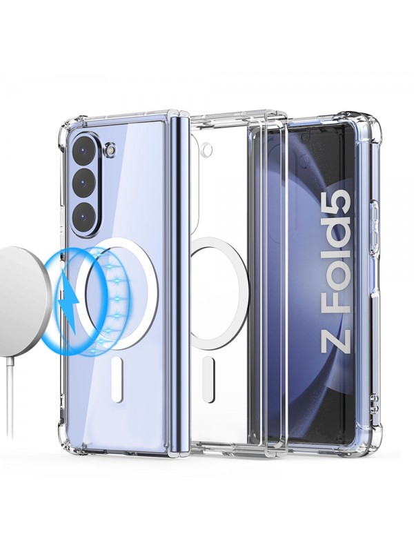 Samsung Galaxy Z Fold5 Kılıf Magsafe Özellikli Şeffaf Silikon Kapak…
