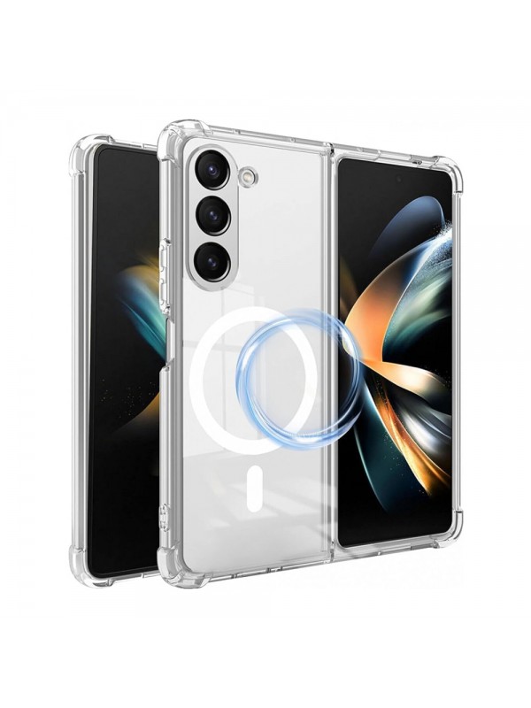 Samsung Galaxy Z Fold6 Kılıf Magsafe Özellikli Şeffaf Silikon Kapak…