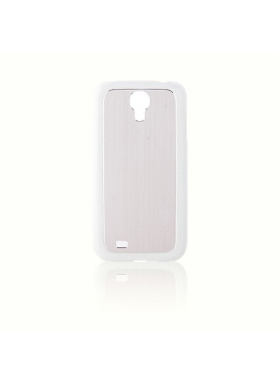 Samsung I9500 S4 Koruyucu Metal Arka Kapak Beyaz