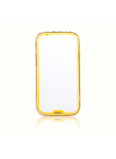Samsung I9500 S4 Taşlı Metal Bumper Çerçeve Kılıf
