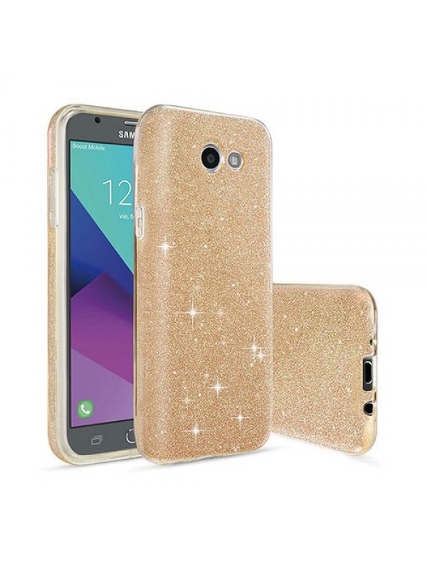 Samsung J7 2017 3in1 Simli Silikon Arka Kapak Gold…