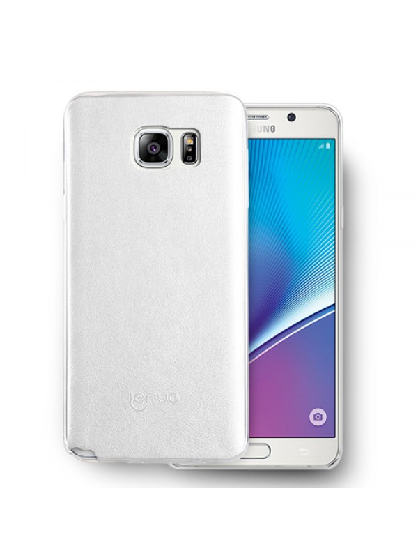 Samsung Note 5 N920 Kılıf Deri Dokulu Arka Kapak Beyaz…
