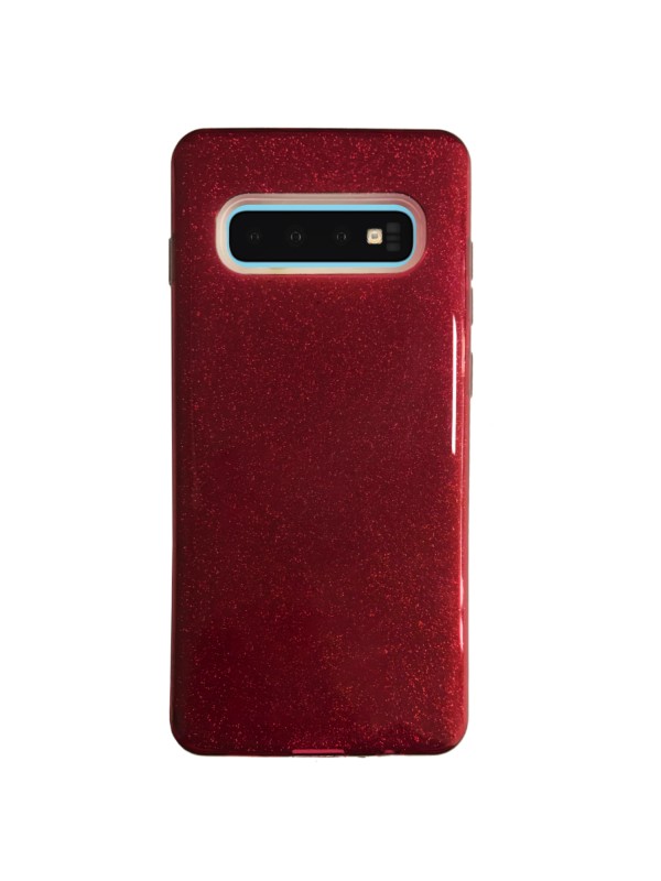 Samsung S10 (G973) 3in1 Simli Silikon Arka Kapak Bordo…