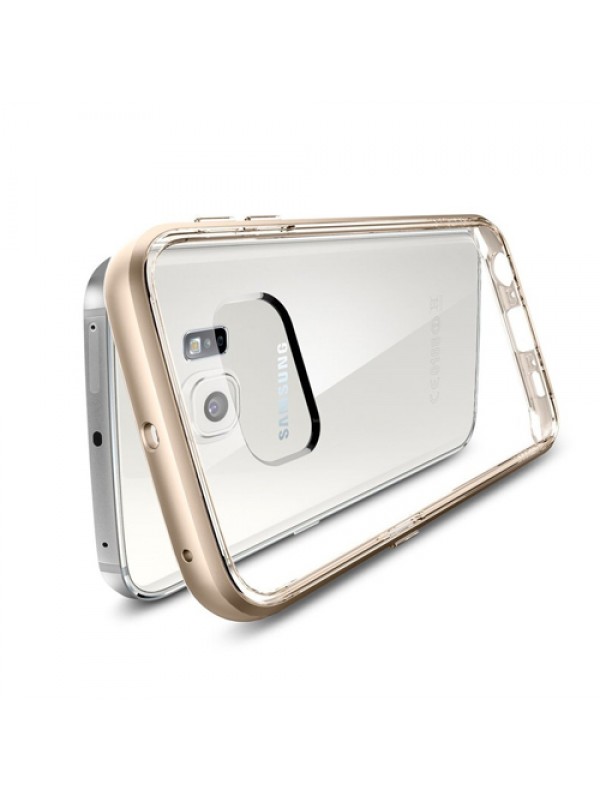 Samsung S6 G920 Bumper Çerçeve Kılıf Gold…