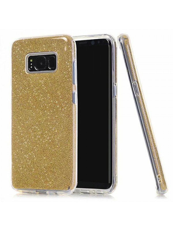 Samsung S8 Plus (G955) 3in1 Simli Silikon Arka Kapak Gold…