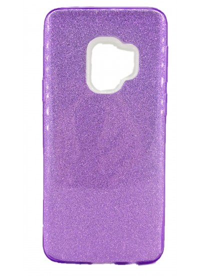 Samsung S9 (G960) 3in1 Simli Silikon Arka Kapak Mor