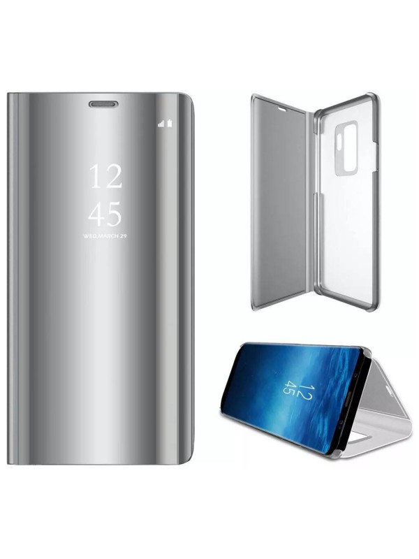 Samsung S9 (G960) Clear View Flip Cover Standlı Kılıf Silver…