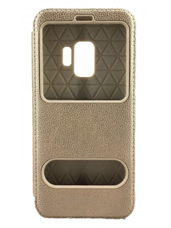 Samsung S9 (G960) Gizli Mıknatıslı Pencereli Magnum Kılıf Gold…