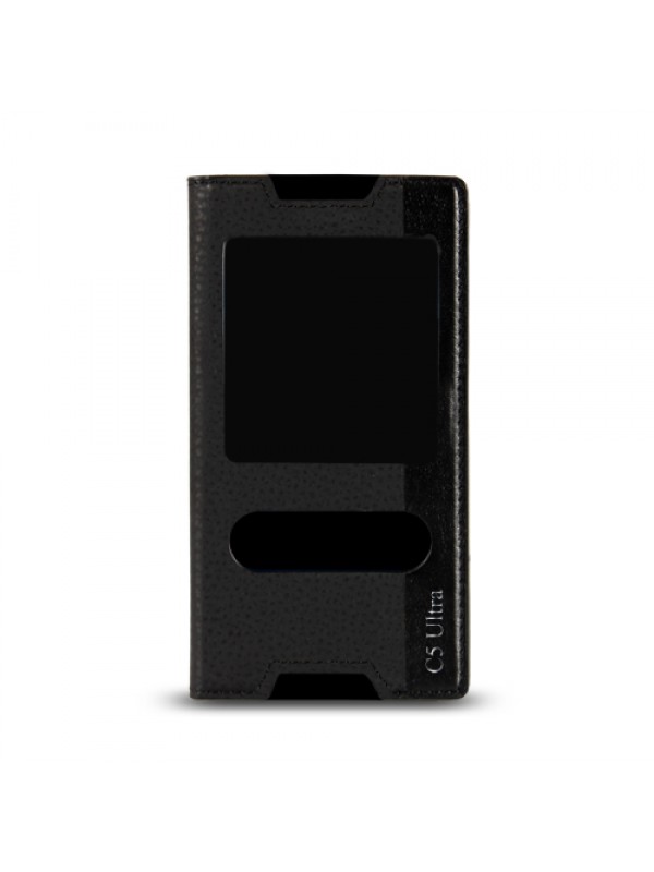 Sony Xperia C5 Ultra - Gizli Mıknatıslı Pencereli Magnum Kılıf Siyah…