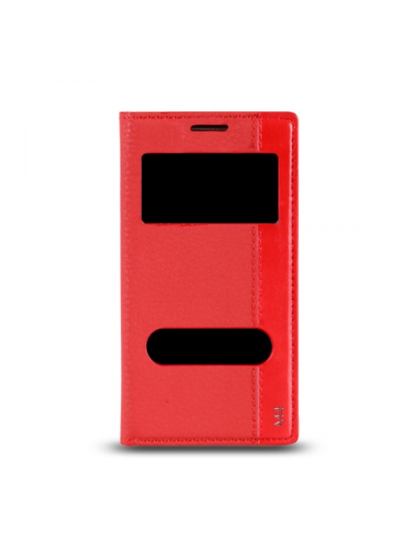 Sony Xperia M4 Aqua Gizli Mıknatıslı Pencereli Magnum Kılıf Kırmız�…
