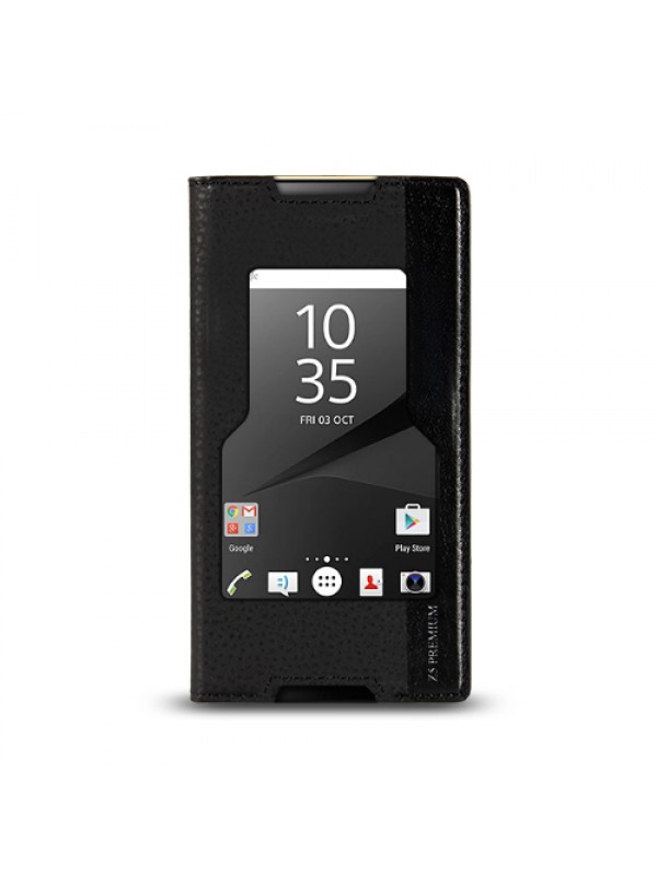 Sony Xperia Z5 Premium Gizli Mıknatıslı Pencereli Magnum Kılıf Siyah…